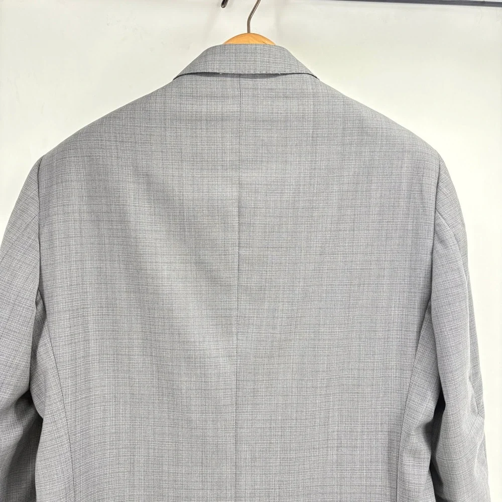 Jos‎ A Bank Joseph Slim Fit 41R Suit Jacket 100 Wool Light Grey Grid Minimalist